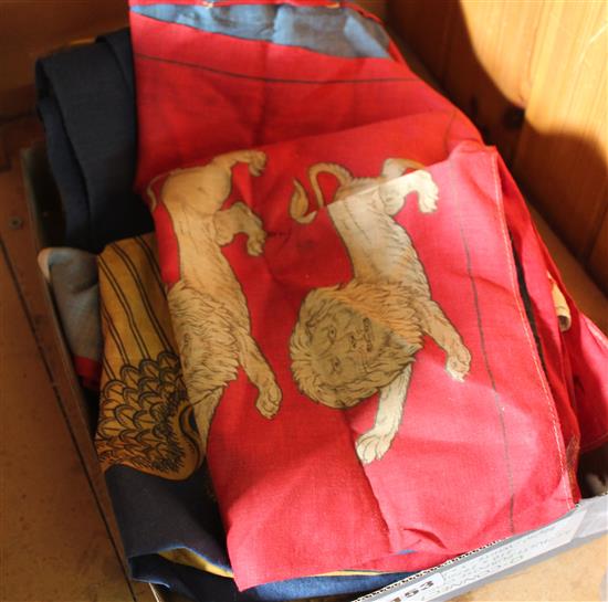 Various Edwardian British Empire flags and pennants